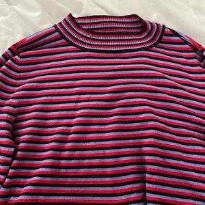 Striped Long Sleeve Crop Top